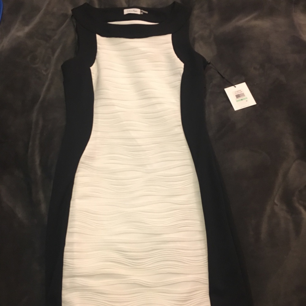 Black and white Calvin Klein dress